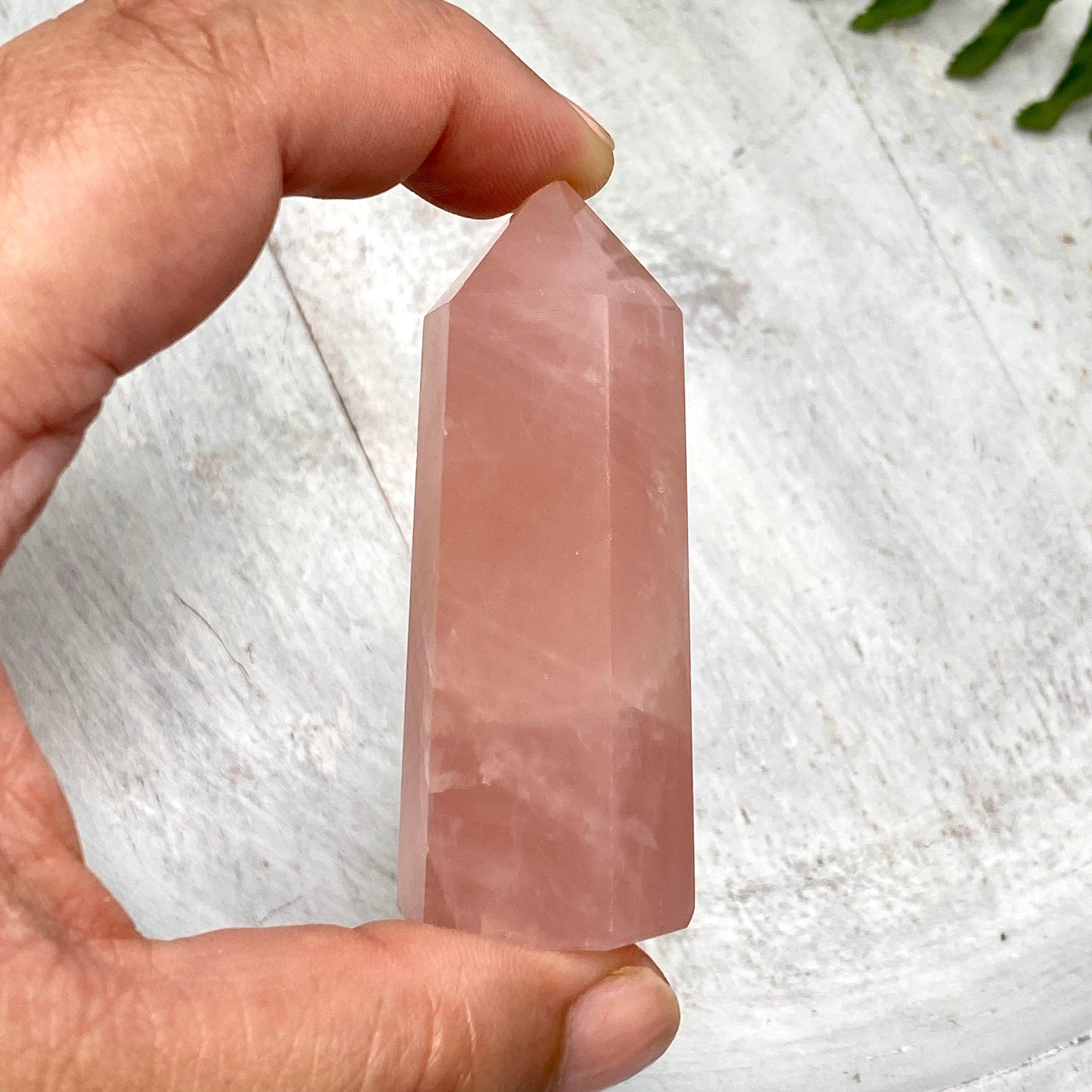 Rose Quartz Small Generator RQG - Natural Crystal Energy Stone for Home & Office Decor, Meditation & Healing - Perfect for Stress Relief, Feng Shui & Spiritual Gifts