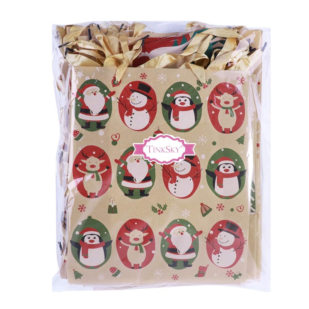 24pcs Kraft Paper Gift Bags with Handles - Eco-Friendly Party Favor Bags for Christmas, Birthday, Baby Shower & Wedding - Small Brown Paper Bags for Candy, Cookies, Gifts & Party Favors