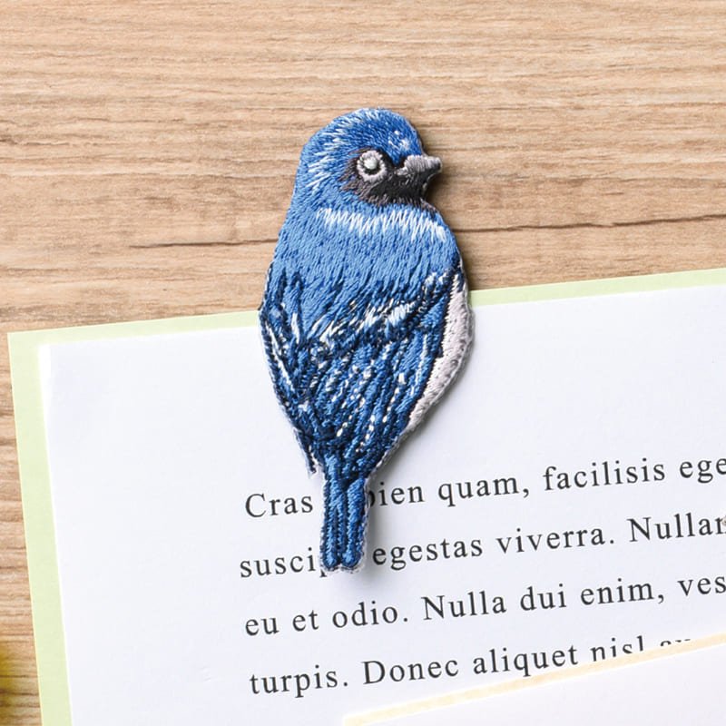 Handmade Embroidered Bird Bookmark - Elegant Fabric Book Marker with Tassel for Readers | Perfect Gift for Book Lovers, Reading Accessories for Novel & Bible Study
