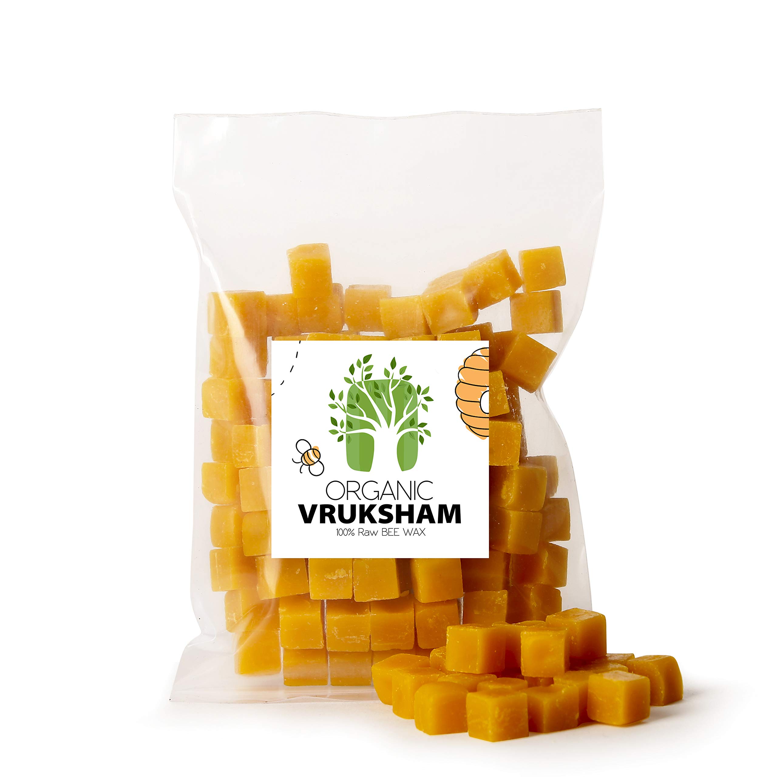 SCOTMEN 100% Natural Raw Beeswax - Cosmetic Grade for DIY Skin Care, Lotion, Candles & Wood Polish - 100g Cube Wax for Handmade Soap, Lip Balm & Home Crafts