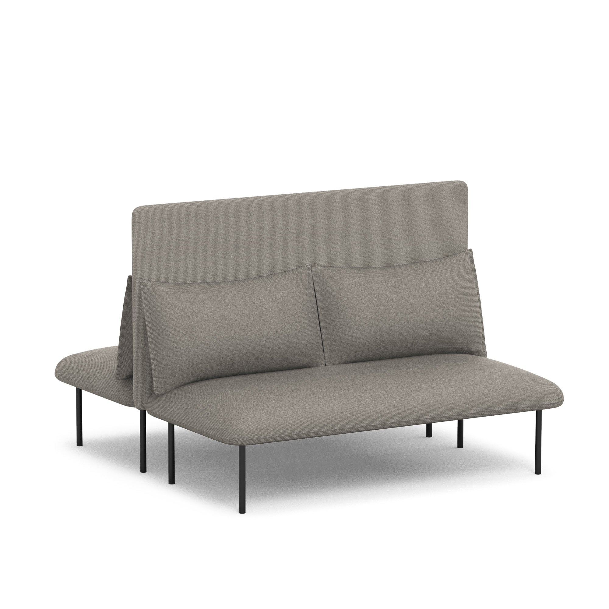 QT Adaptable Back to Back Lounge Sofa - Modern Sectional Couch for Living Room, Office or Outdoor Patio - Perfect for Small Spaces and Social Gatherings