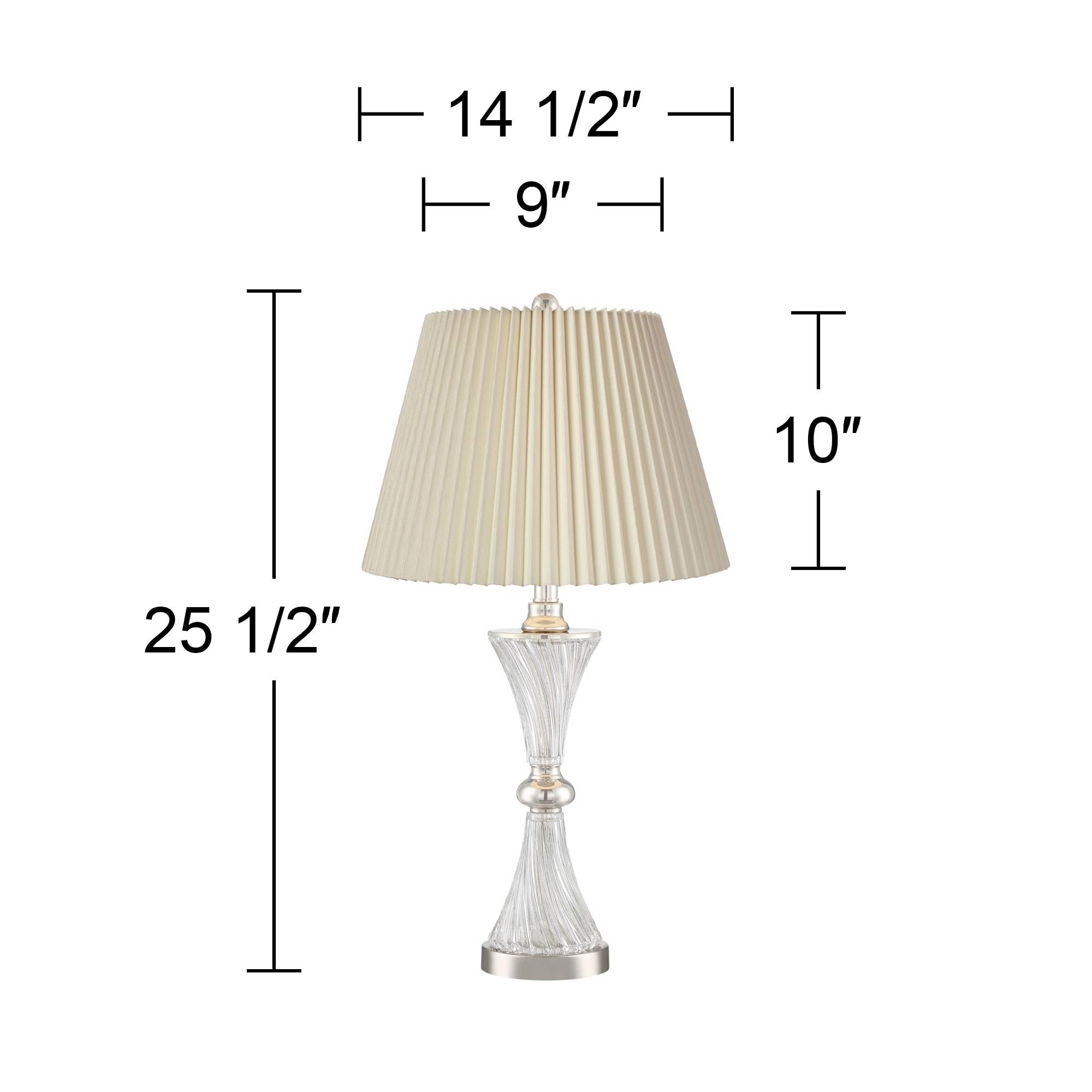 Regency Hill Luca Modern Table Lamps Set of 2 - 25.5