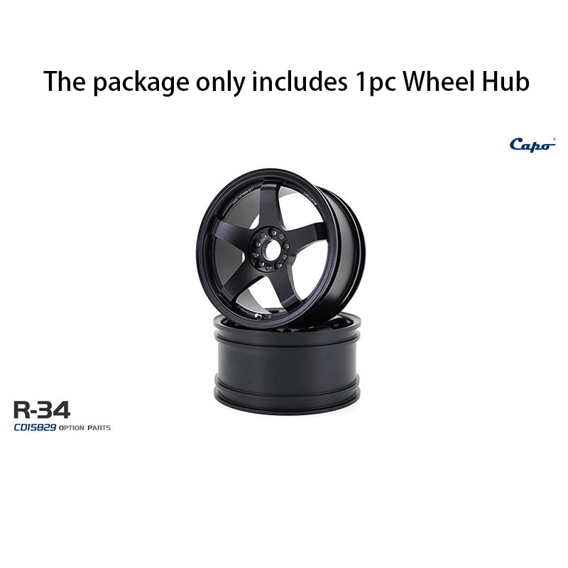 1/8 RC Drift Car Parts - Rear Steering Belt, Pulley, Accelerator, Brake Clutch Pedal, Tire Iron, Wheel Hubs, Tyres & Lights Hook for R34 Model - Perfect for RC Drifting, Racing & DIY Upgrades