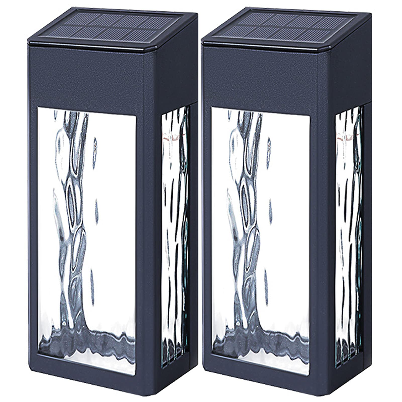 Solar Powered Outdoor LED Step Lights - Waterproof Garden Fence Lighting for Patio, Deck, Stair, Yard & Pathway (2 Pack) | Perfect for Nighttime Safety & Landscape Decoration