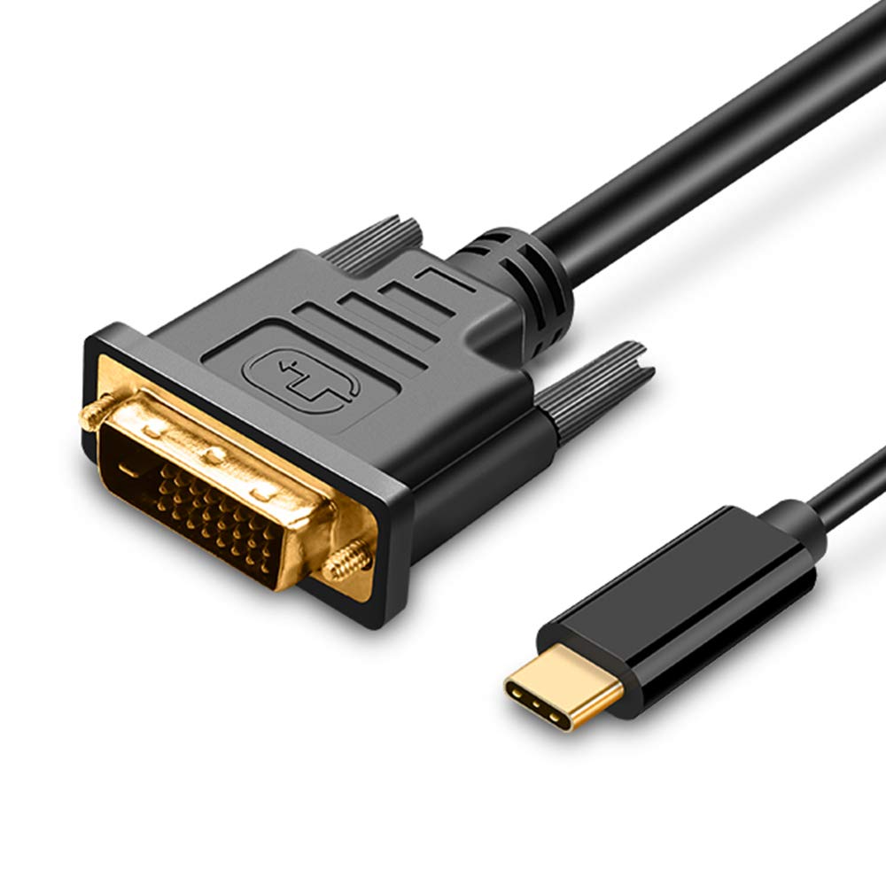 UPGROW USB C to DVI Cable 4K@30Hz 4FT, USB Type-C to DVI Male Adapter for MacBook Pro 2017-2020, Surface Book 2, Dell XPS 13, Galaxy S10 - Connect Monitor for Work, Gaming & Home Theater Setup