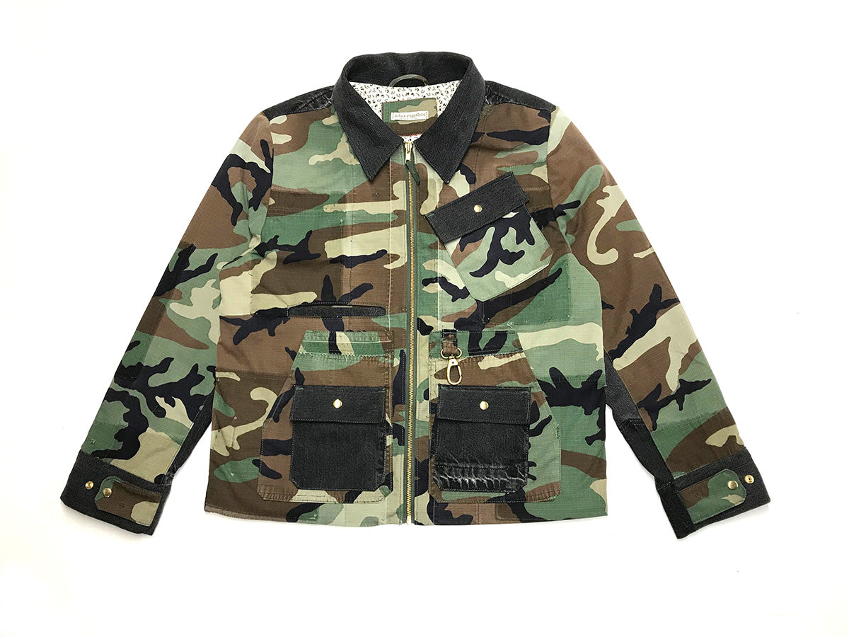 SE4 Camo Denim Jacket for Men - Military Style Tactical Jacket with Multiple Pockets | Outdoor Adventure, Hunting & Casual Wear