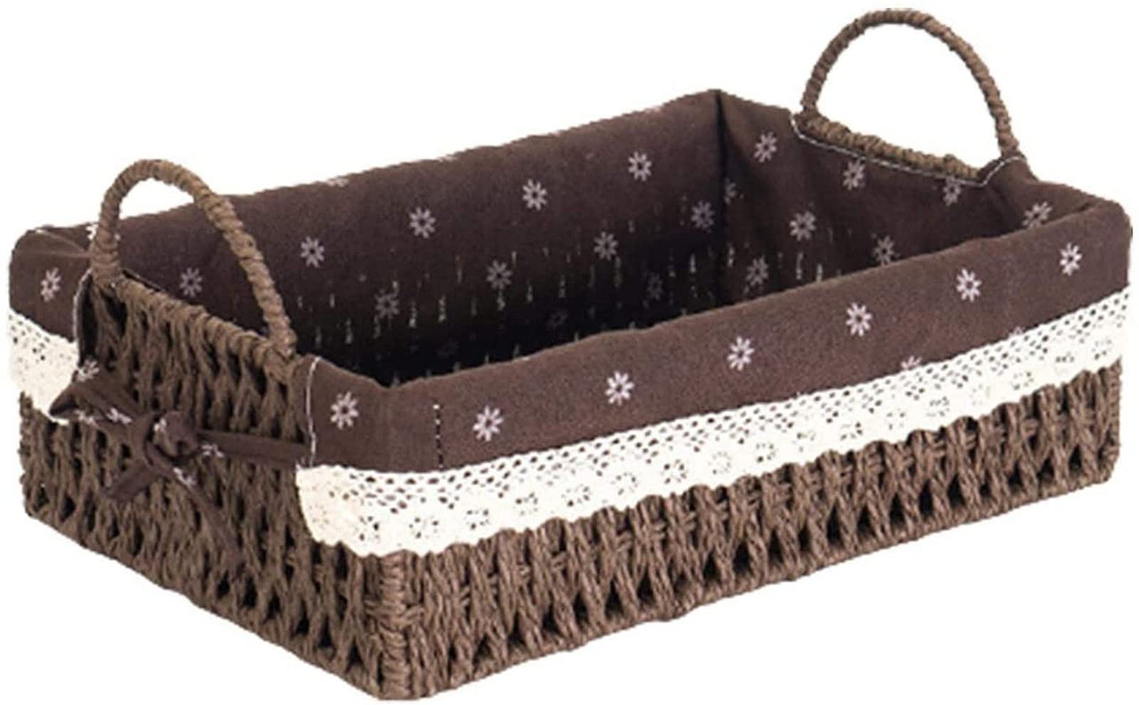 Woven Laundry Hamper & Storage Basket with Handles - Organizer Bin for Home, Toiletries, Stationery, Toys | Perfect for Bedroom, Bathroom & Closet Organization