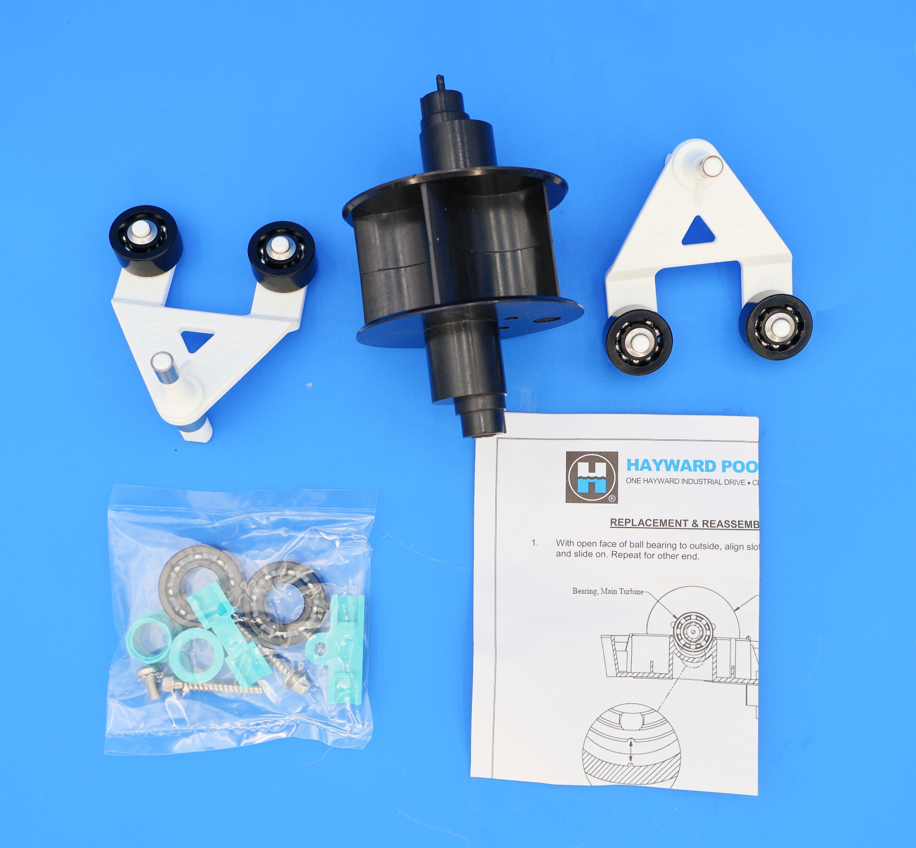 Hayward PoolVac & Navigator Universal A Frame/Turbine Replacement Kit AXV621DAT - Compatible with Pool Cleaners - Perfect for In-Ground Pool Maintenance & Debris Removal