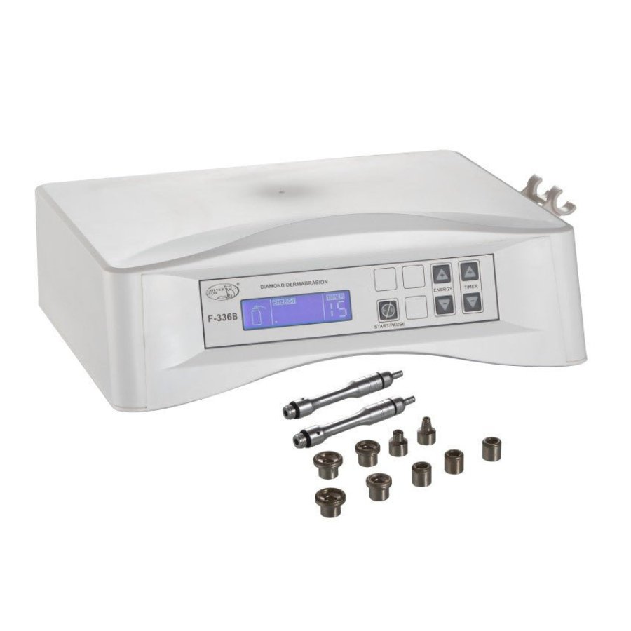 Professional Diamond Microdermabrasion Machine F 336B / F 834 - Silverfox Digital Skin Exfoliator for Face & Body - At-Home Spa Treatment & Professional Skin Care