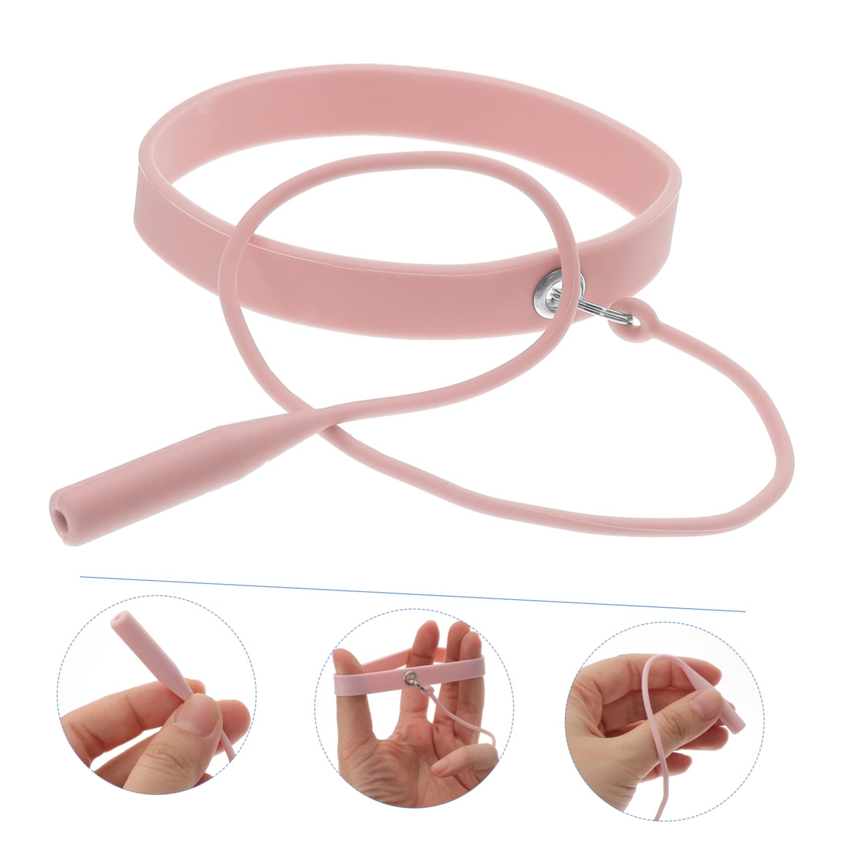 Professional Silicone Eyelash Extension Tweezers & Wristband Set - Pink Lash Applicator Tool with Fiber Grip for Precise Extensions | Perfect for Salon Professionals & DIY Lash Artists at Home