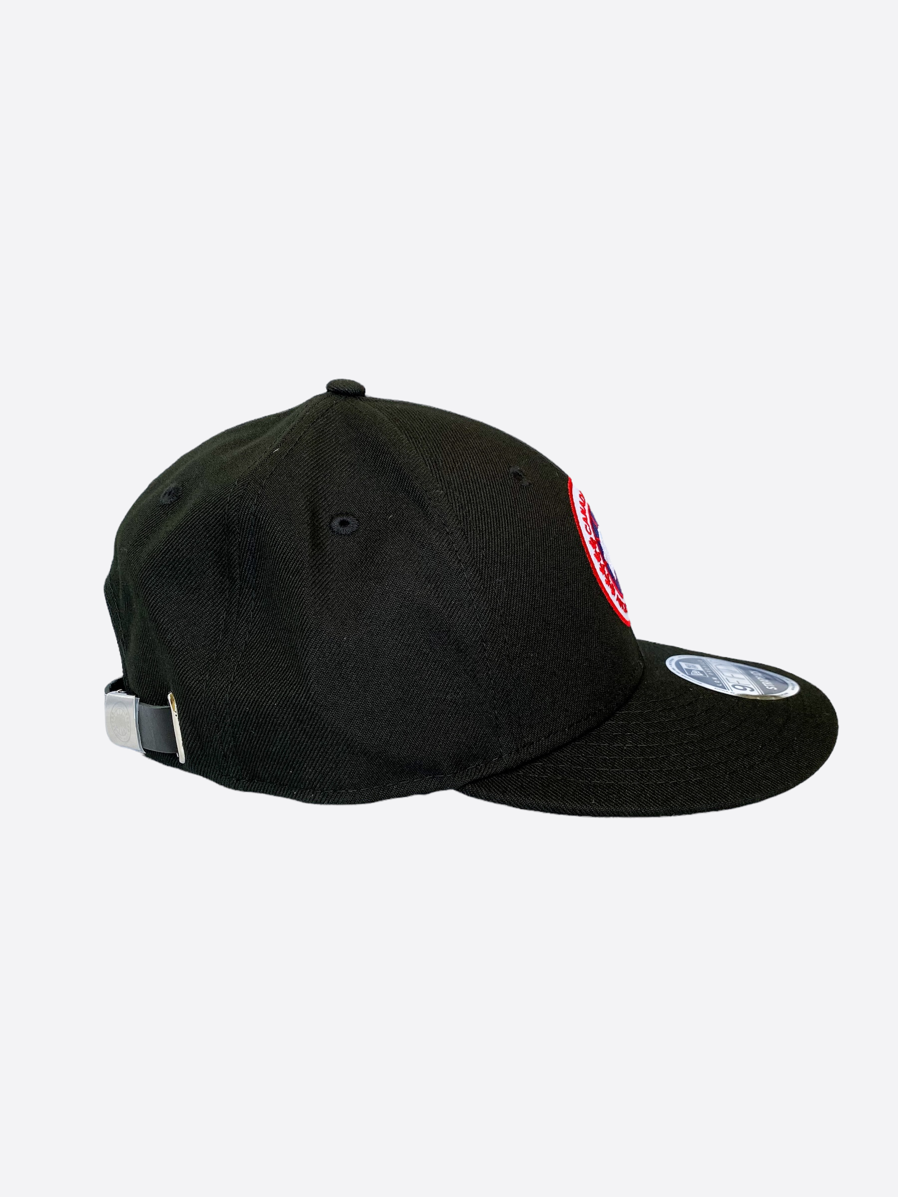 Canada Goose Black Classic Disc Men's Winter Hat - Warm Fleece Lined Beanie for Cold Weather Outdoor Activities