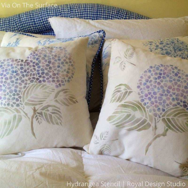 Japanese Hydrangea Floral Stencil for DIY Painting, Scrapbooking & Home Decor - Reusable Flower Design Template for Walls, Furniture & Crafts