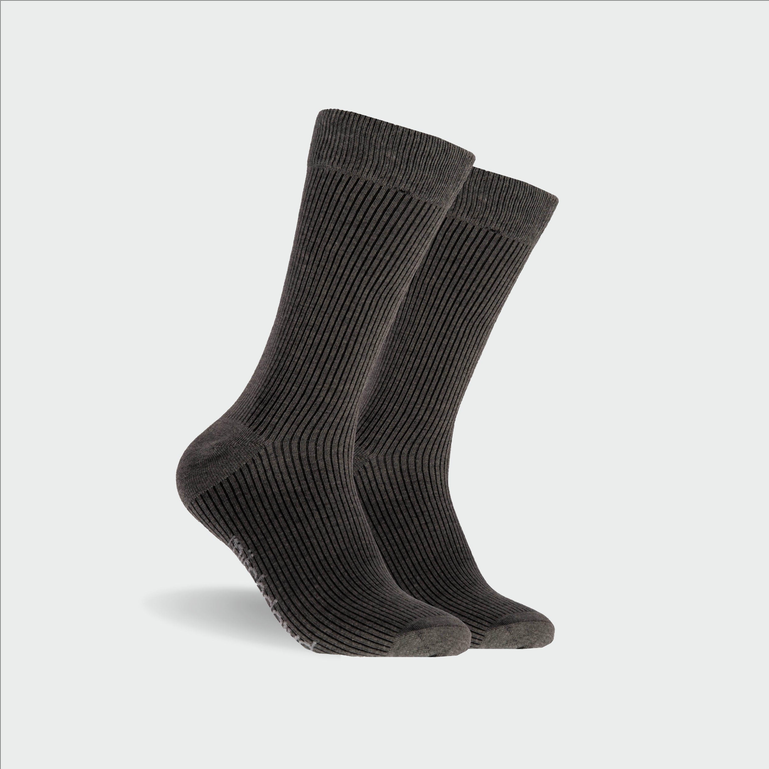 Men's Plain Cotton Crew Socks 5-Pack Black - Soft Breathable Everyday Socks for Work, Gym & Casual Wear