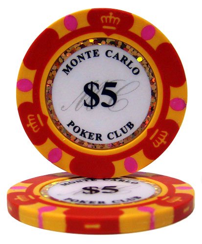 Premium Monte Carlo 500 Clay Poker Chips Set (14g) with Aluminum Case & 3 Dealer Buttons - Casino Style Poker Game Set for Home, Parties & Tournaments