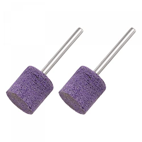 uxcell 2 Pack 800 Grit Nylon Fiber Mounted Point Grinding Heads - 14mm Diameter Cylindrical Polishing Wheels for Rotary Tools - Perfect for Metal Finishing, Jewelry Polishing & DIY Projects