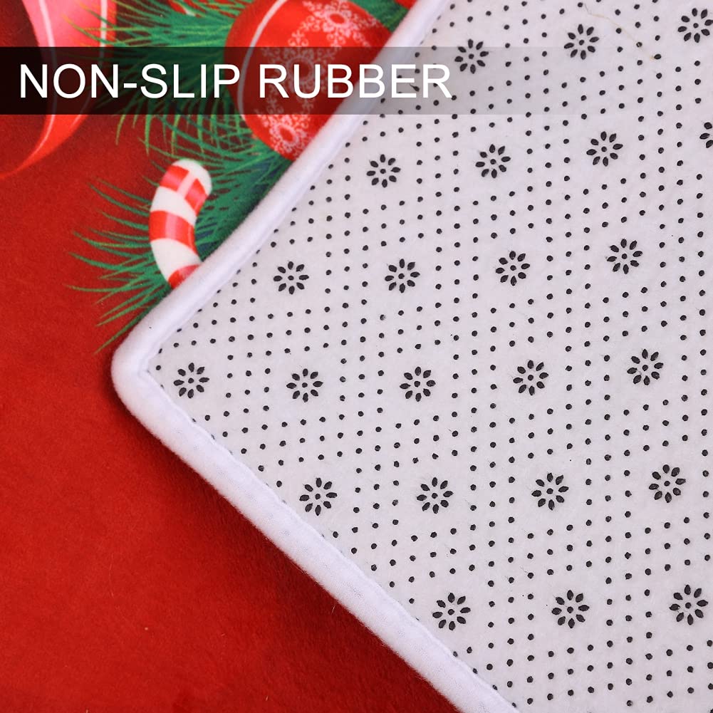 Non-Slip Christmas Santa Area Rug - Holiday Carpet Runner for Indoor & Outdoor Use - Perfect for Hallway, Kitchen, Living Room & Entrance Decor