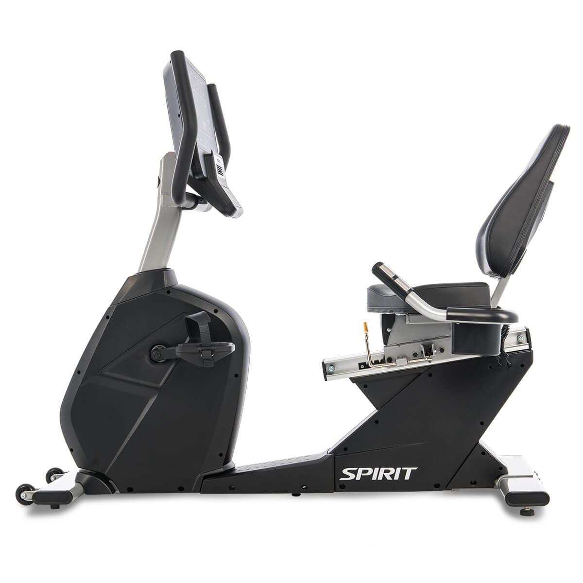 Spirit Fitness CR800 Recumbent Exercise Bike for Home Gym - Low Impact Cardio Workout for Seniors & Rehabilitation | Perfect for Small Spaces & Indoor Cycling Training