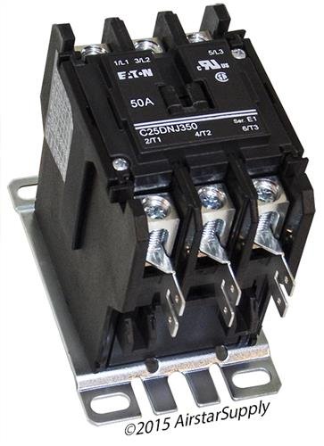 Eaton Cutler Hammer C25DNJ350A 50mm DP Contactor - 3-Pole 50A 120VAC Replacement for Furnas 42DF35AFBCF | Industrial Motor Control & HVAC Systems