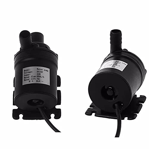12V Solar Brushless DC Water Pump - 800L/H 5m High Flow Circulating Pump, 19W Durable Submersible Pump for Aquariums, Hydroponics, Solar Water Systems & Outdoor Fountains