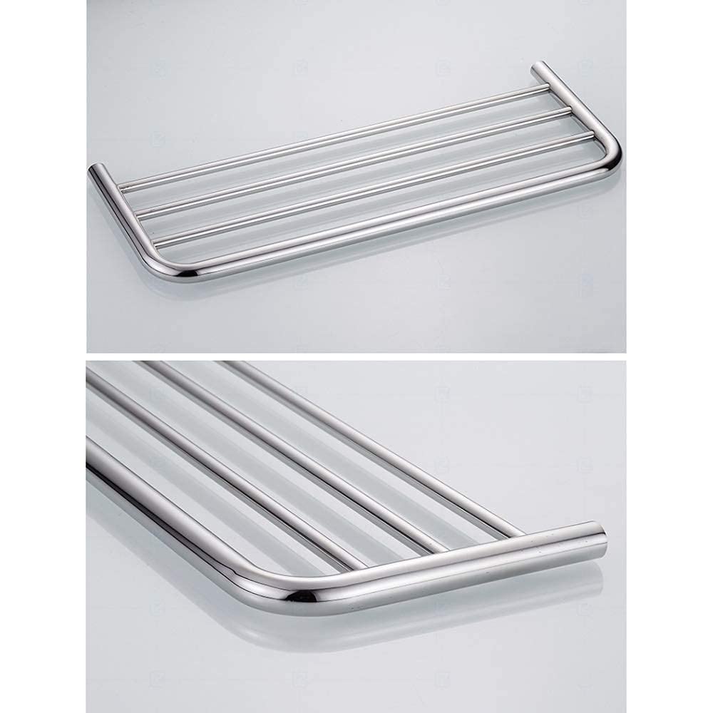 Stainless Steel Wall Mounted 3-Tier Bathroom Shelf - Multifunctional Towel Rack & Shower Organizer (77cm, Polished Chrome) for Modern Bathroom Storage & Spa-Like Experience