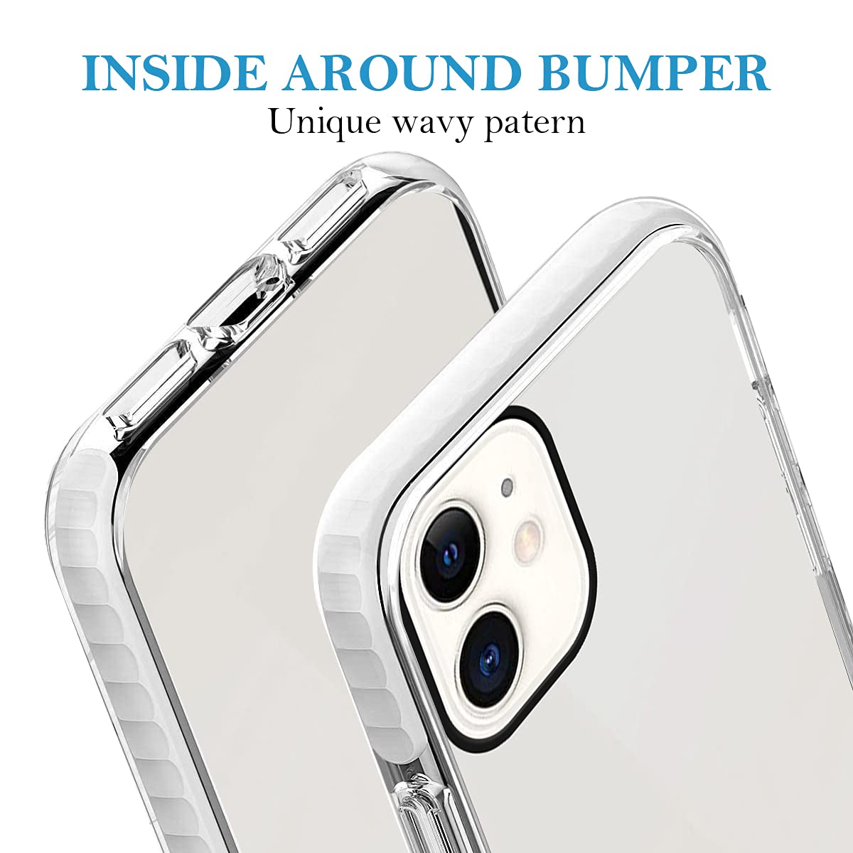 Custom iPhone 12/12 Pro Phone Case with Personalized Photo/Text/Name - Shockproof, Anti-Scratch Soft TPU Protective Cover (White) - Perfect for Daily Use, Travel & Gift Giving