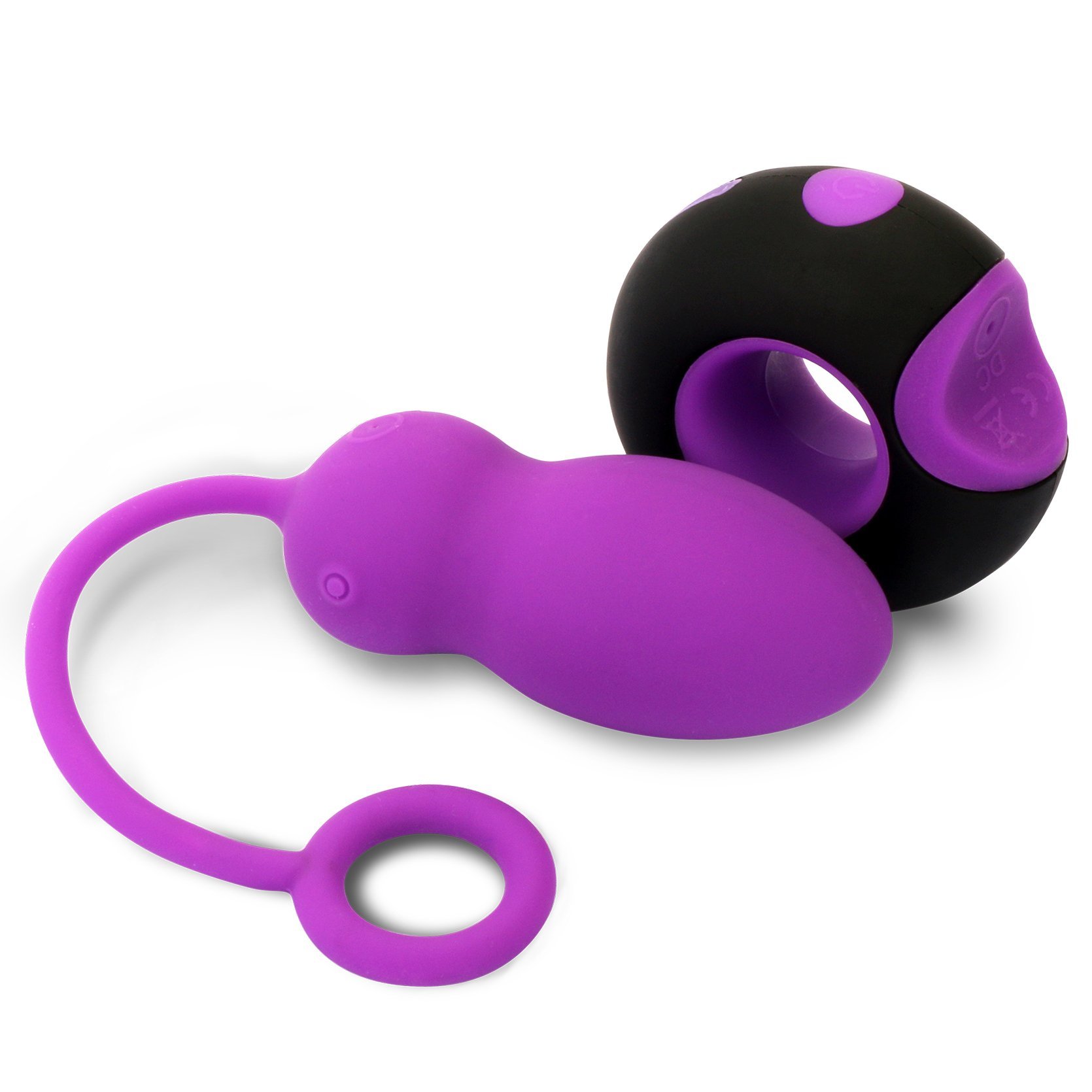 Odeco USB Rechargeable Wireless Remote Control Vibrating Silicone Bullet Egg with LED Light - 7 Vibration Modes for Women & Couples - Adult Pleasure Toy (Purple+Black) - Perfect for Solo Play, Partner Intimacy & Spicing Up Your Love Life