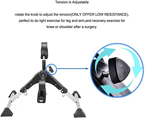 Mini Exercise Bike for Seniors - Portable Pedal Exerciser for Leg & Arm Recovery - Fitness Rehab Equipment with Digital Display - Perfect for Home, Office & Physical Therapy