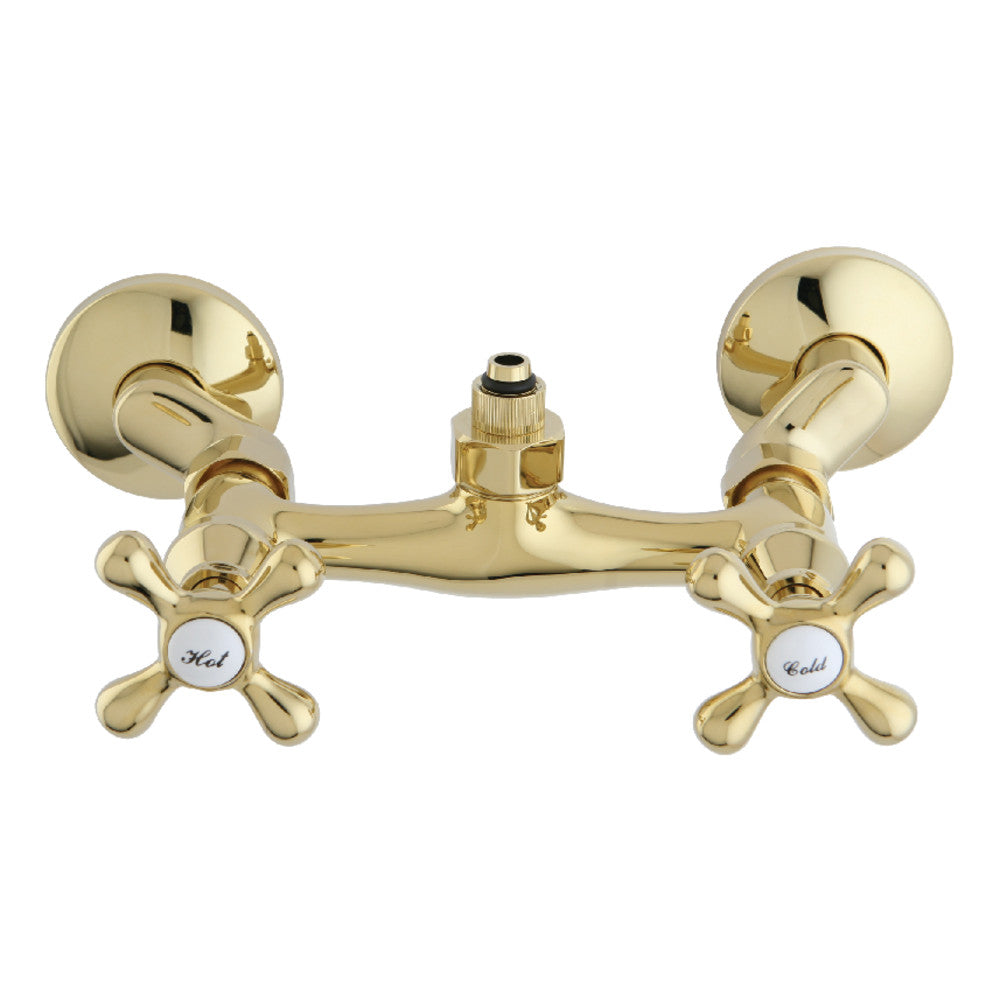 Kingston Brass CC2135 Vintage Wall Mount Tub Faucet with Riser Adapter - Classic Bathroom Fixture for Clawfoot & Freestanding Tubs