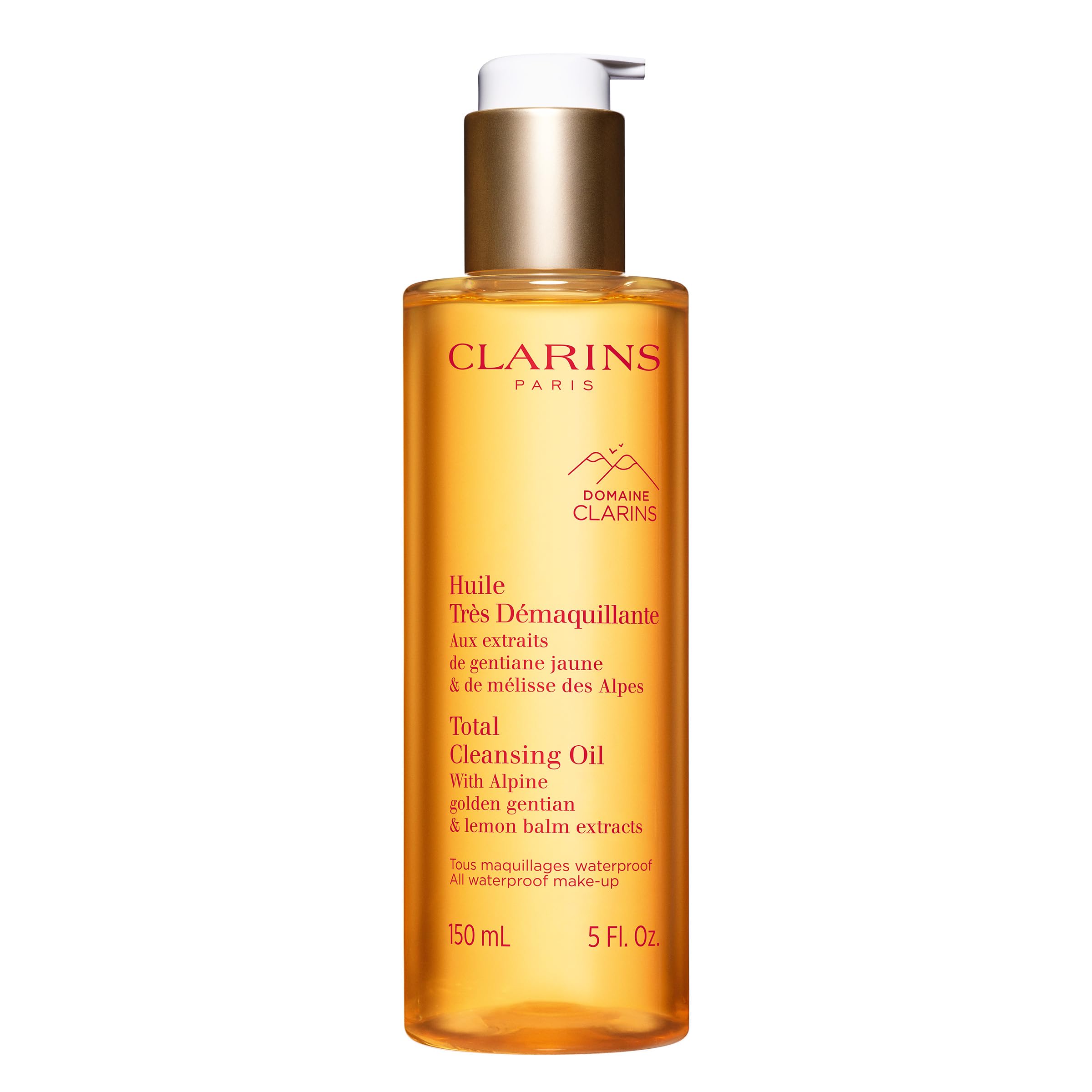 Clarins Total Cleansing Oil - Gentle Makeup Remover for Long-Wearing & Waterproof Cosmetics | Deep Cleansing Face Wash to Remove Pollutants | Protects Skin Microbiome | Dermatologist Tested | Perfect for Daily Makeup Removal & Nighttime Skincare Routine