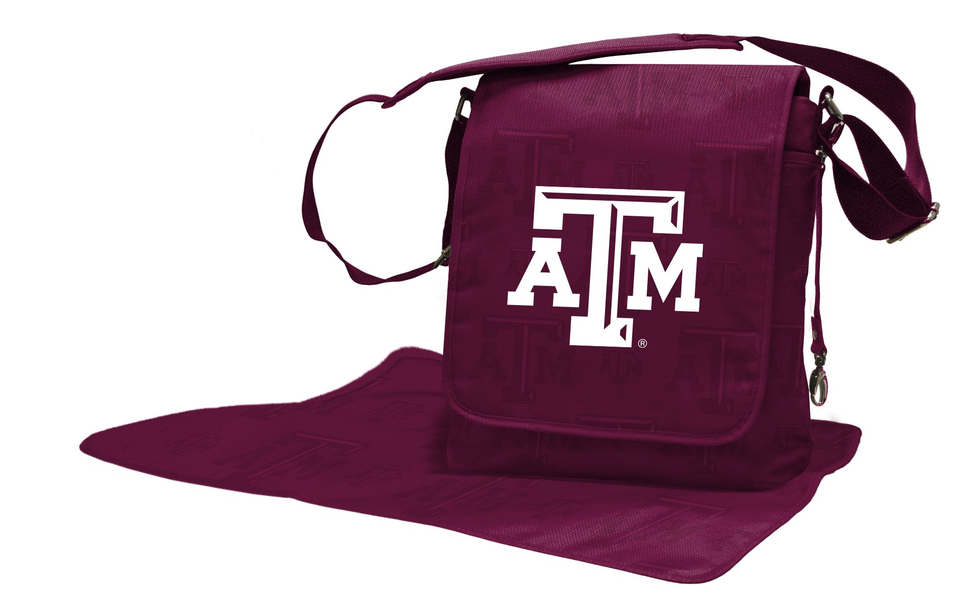 Texas A&M NCAA College Diaper Messenger Bag - Stylish & Functional Diaper Bag for Parents, Perfect for Campus Visits, Game Days & Family Outings