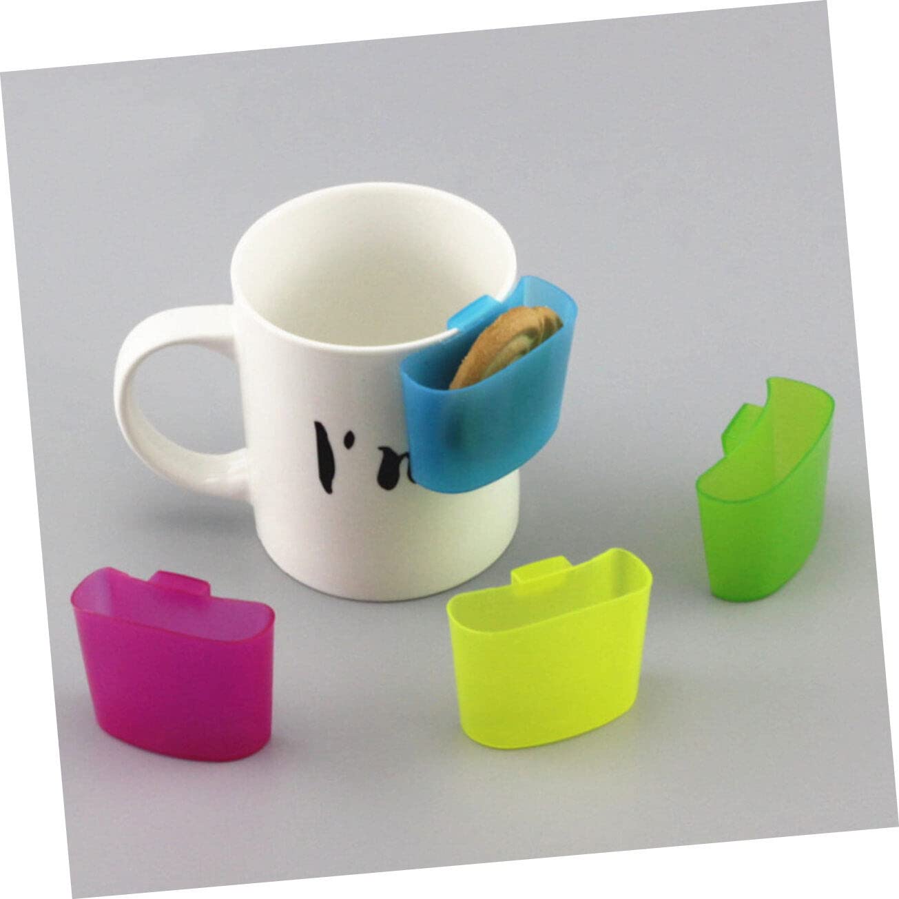 8-Piece Tea Bag Holder Set - Mug Hooks for Tea Bags & Biscuits - Durable Cup Accessories for Tea Lovers - Perfect for Kitchen, Office & Tea Party Use