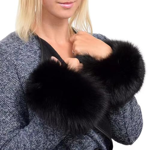 A-black Long Hair Wrist Cuff
