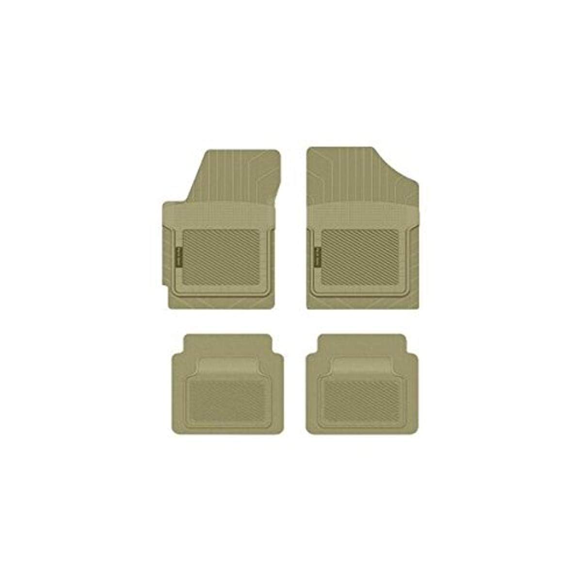 Custom Fit All-Weather Heavy Duty Car Floor Mats for 2012 Chevrolet Express G1500 - Front & 2nd Row Seat Protection (4PC, Tan) | Durable Vehicle Floor Liners for Work Trucks, Family Road Trips & Winter Weather Protection