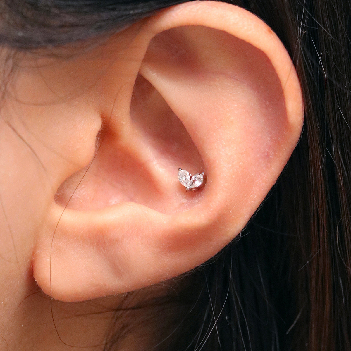 Baby Ear Piercing Studs - Hypoallergenic Stainless Steel Earrings for Infants & Newborns - Perfect for First Ear Piercing & Special Occasions
