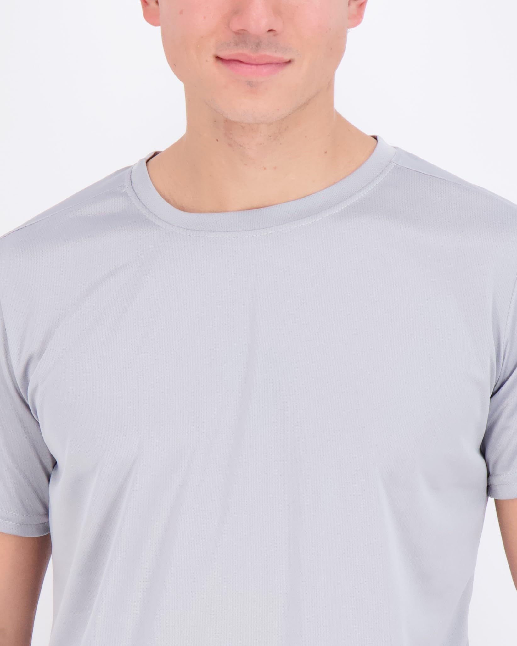 Real Essentials 5 Pack Men's Quick Dry Athletic T-Shirts - Moisture Wicking Activewear Short Sleeve Crew Neck Tees for Gym, Running & Workout (Big & Tall Sizes Available) | Breathable Mesh Fabric for Sports & Casual Wear