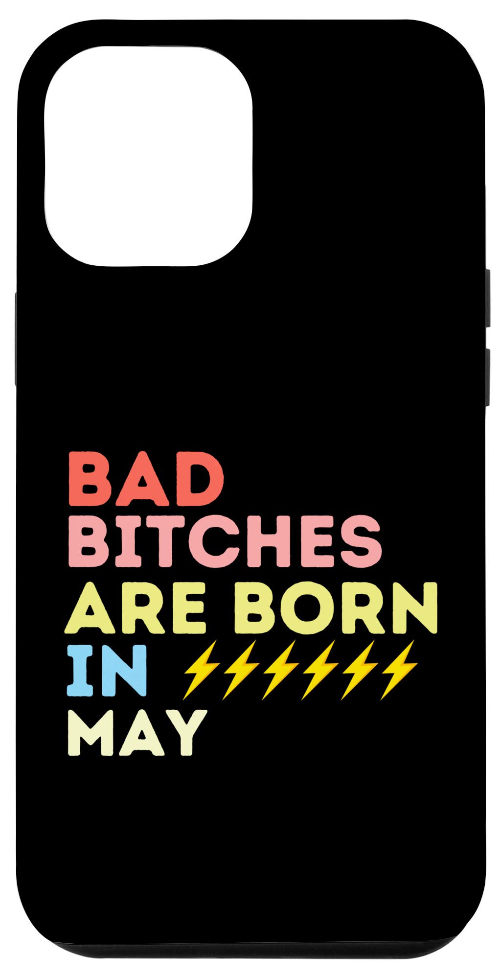 iPhone 12 Pro Max Case - May Birthday Gift for Women, Bad Bitch Design, Slim Protective Phone Cover | Perfect for Birthday Presents, Mother's Day Gifts & Everyday Use