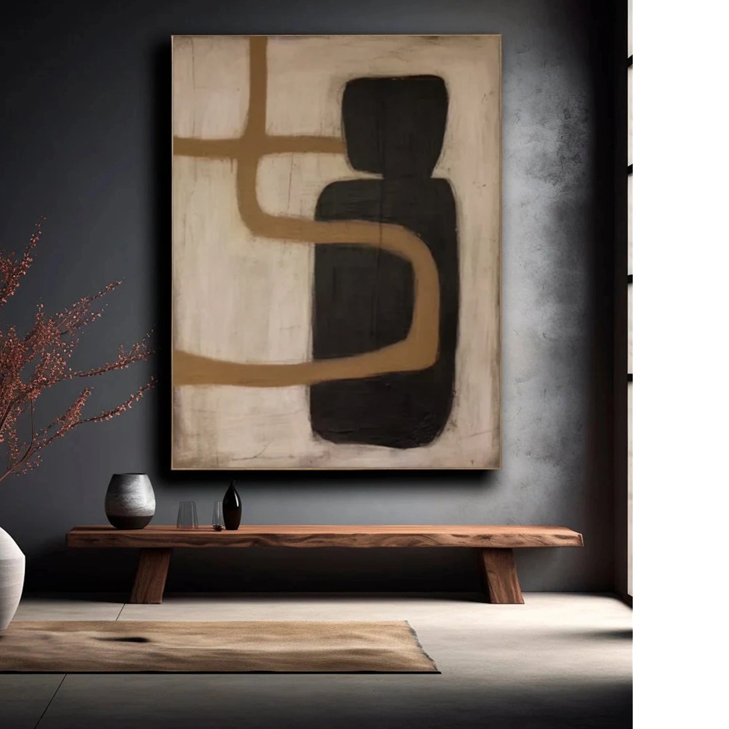 Abstract Tranquility Art Painting - Modern Wall Decor for Living Room & Bedroom - Handmade Canvas Artwork #WS270 | Perfect for Home & Office Decor