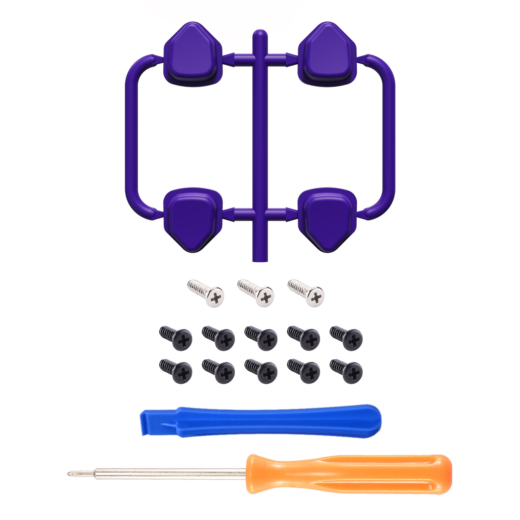 eXtremeRate Ergonomic Split D-Pad Buttons for PS5 Controller - Purple Independent Direction Buttons Compatible with PS5 Edge & PS4 Controllers (Model JPF8017) | Perfect for Fighting Games & Precision Controls