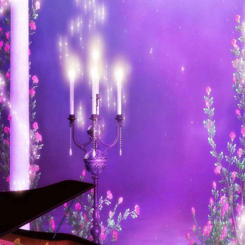 Romantic Valentine's Day Photography Backdrop - 10'x10' Computer Printed Candle Theme Background LMG-018 for Wedding, Anniversary & Proposal Decorations