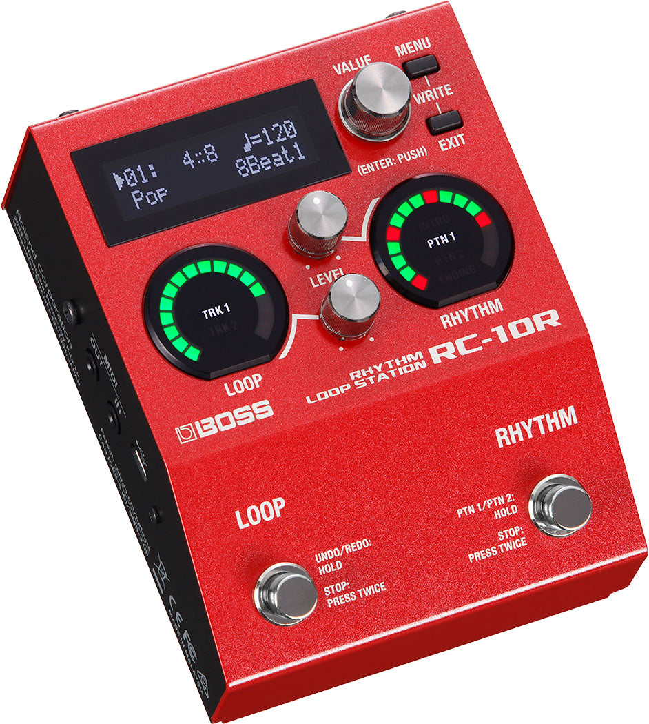Boss RC-10R Rhythm Loop Station - Compact Guitar Looper Pedal with Built-in Drum Machine for Live Performances & Music Creation