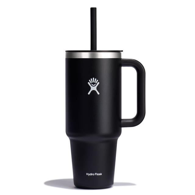40oz Stainless Steel Insulated Travel Tumbler with Lid & Straw - Keeps Drinks Hot/Cold for Hours - Perfect for Camping, Hiking, Gym & Office Use