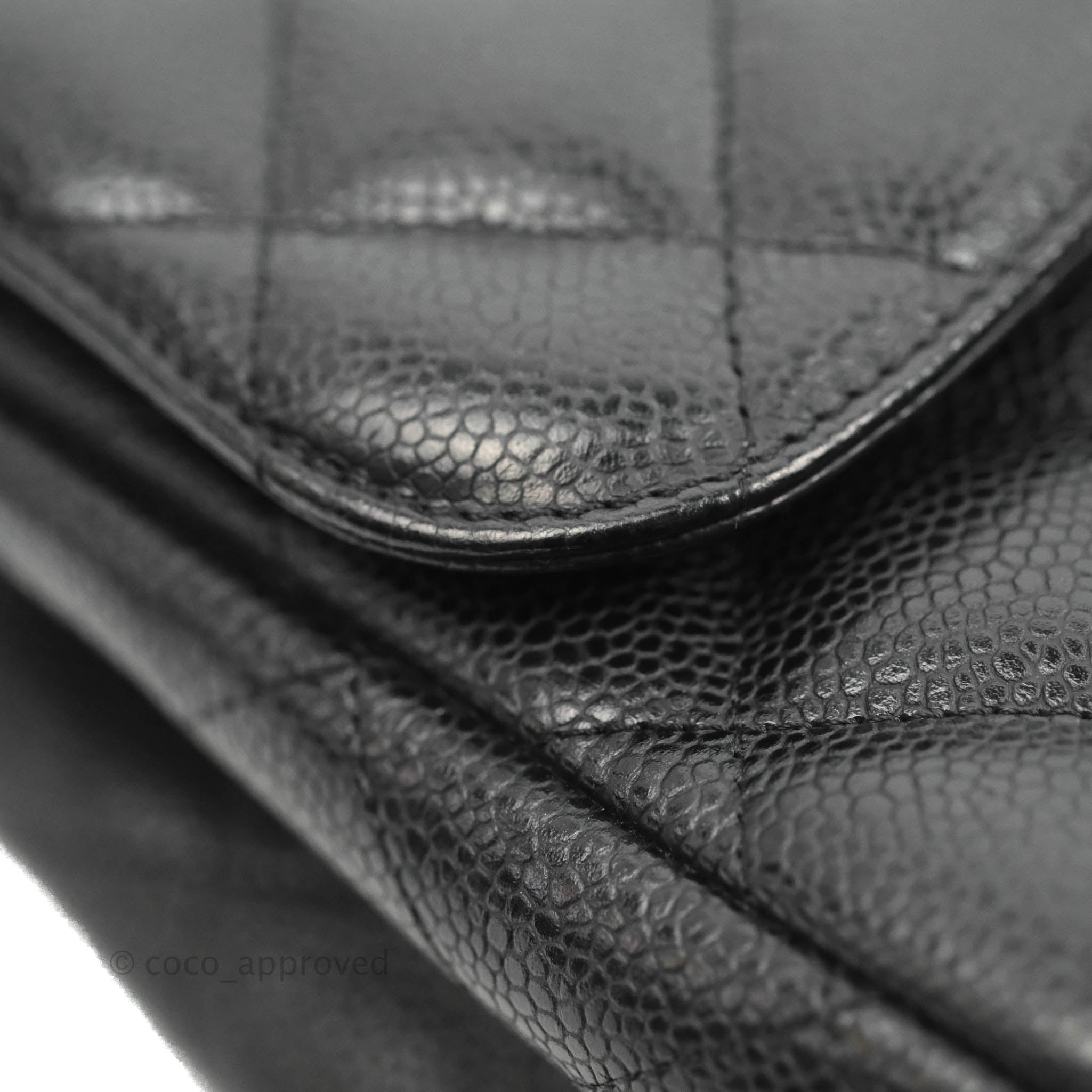 Chanel Classic Jumbo Double Flap Bag in Black Caviar Leather with Silver Hardware - Luxury Designer Handbag for Women, Perfect for Work, Evening Events & Special Occasions
