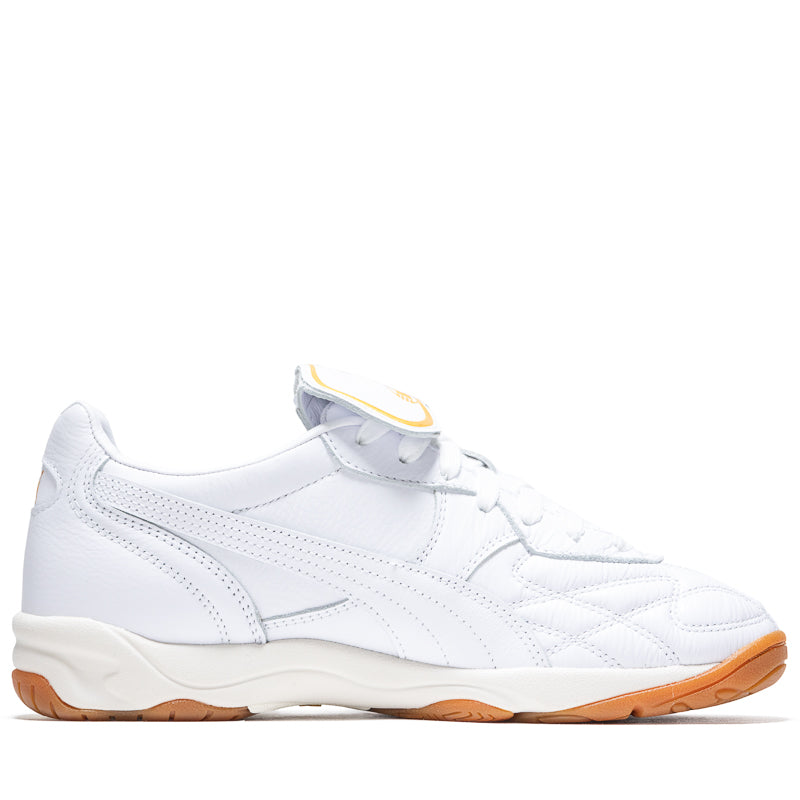 Puma King Indoor Soccer Shoes - White/Frosted Ivory - Perfect for Indoor Football & Futsal Training