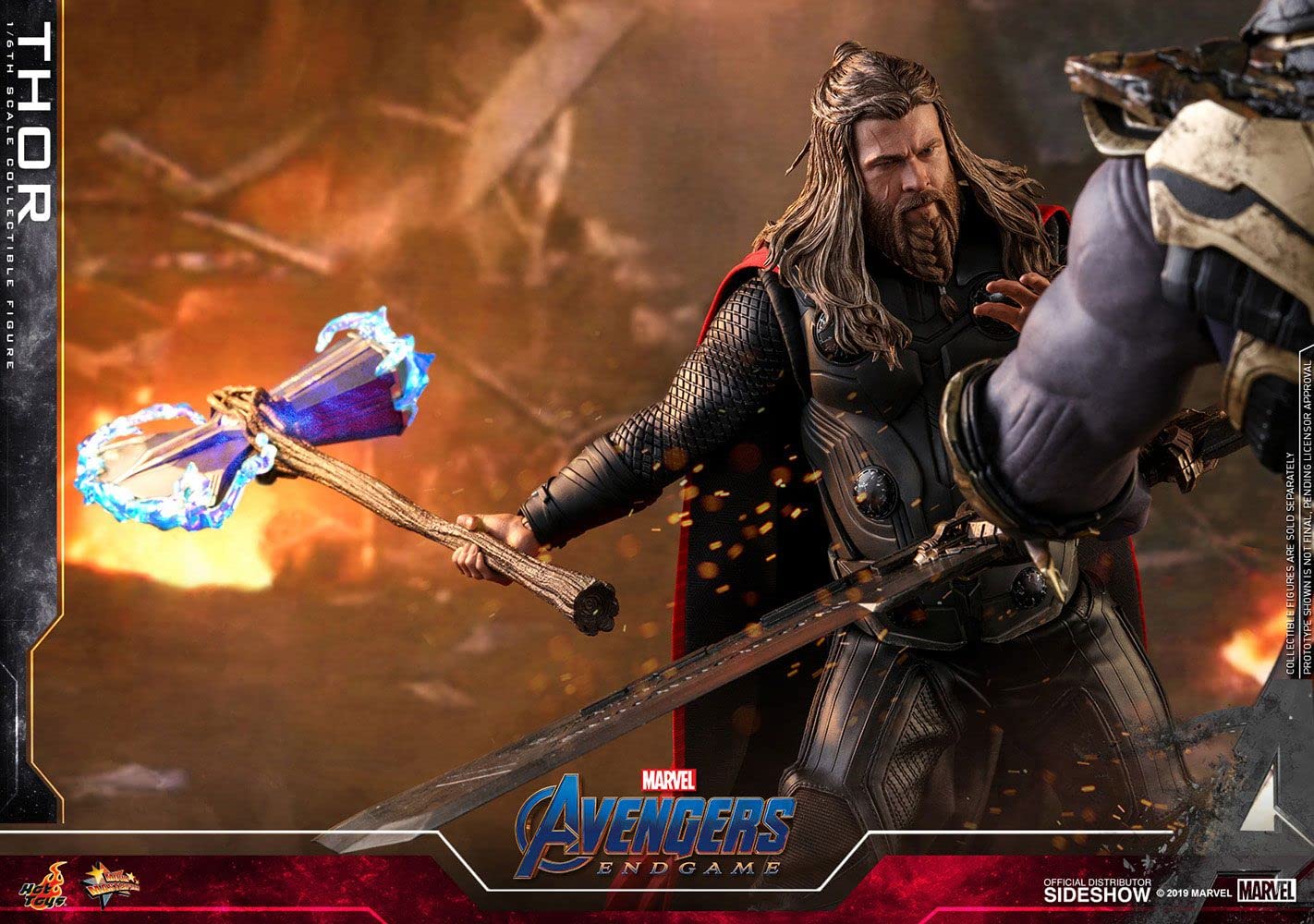Hot Toys Avengers Endgame Thor 12 Inch Action Figure 1/6 Scale Collectible (904926) - Perfect for Marvel Fans & Collectors Display