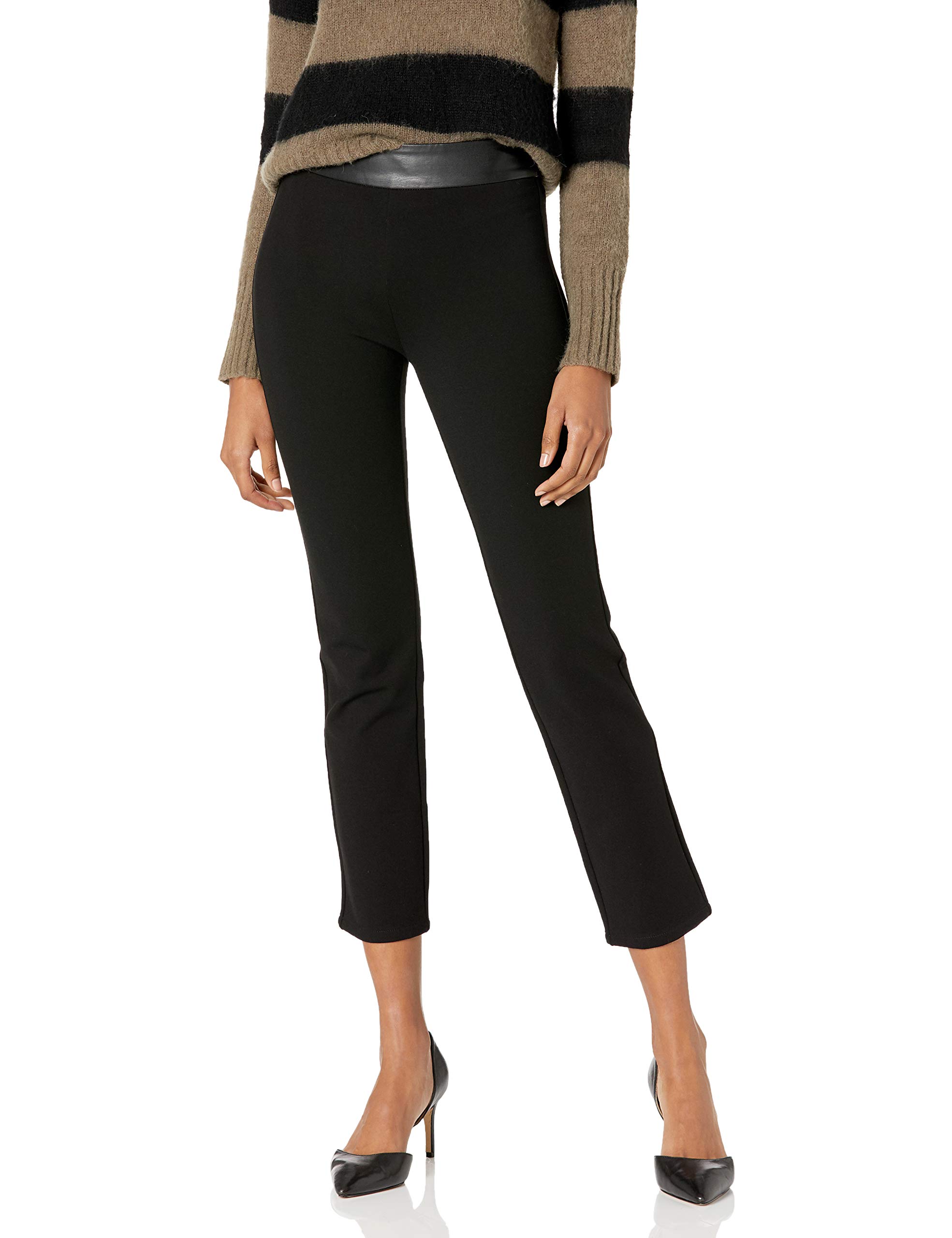 PAIGE Women's Camilla Vegan Leather High Rise Straight Leg Pants - Stylish & Comfortable Vegan Leather Pants for Work, Office & Casual Wear