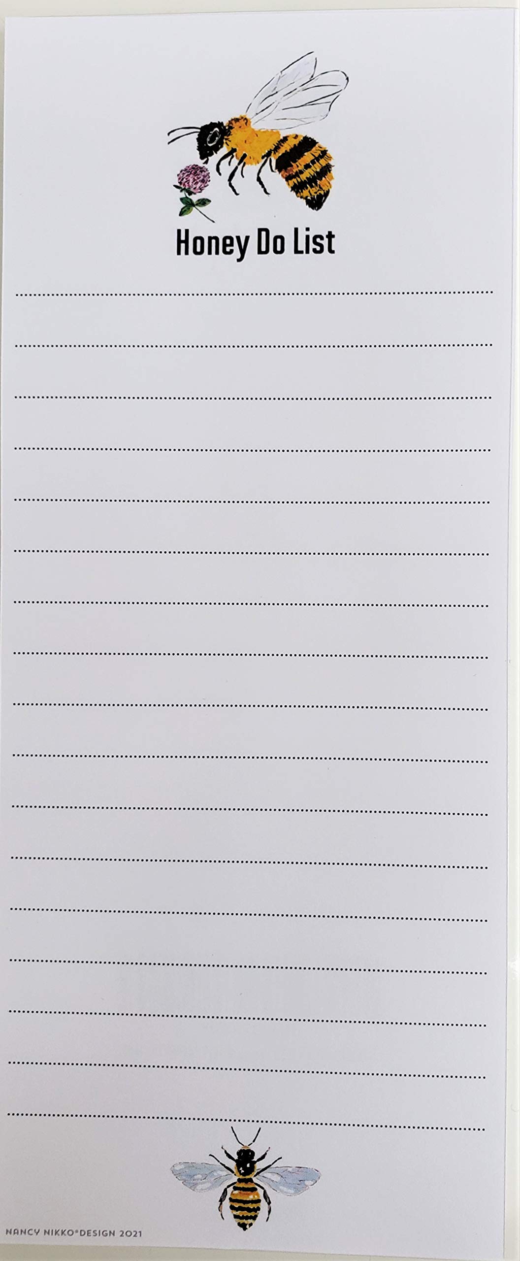 Honey Bees Refrigerator Notepads - 2-Pack Magnetic To-Do List & Grocery List Memo Pads for Kitchen, Office & Home Organization
