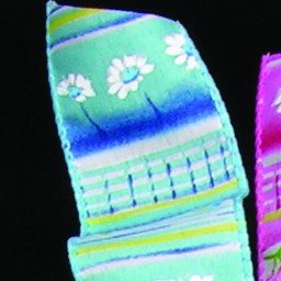 Blue Cherries and Flowers Printed Wired Craft Ribbon - 1.5 Inch x 40 Yards Decorative Ribbon for Gift Wrapping, DIY Crafts, Wedding Decorations, and Scrapbooking