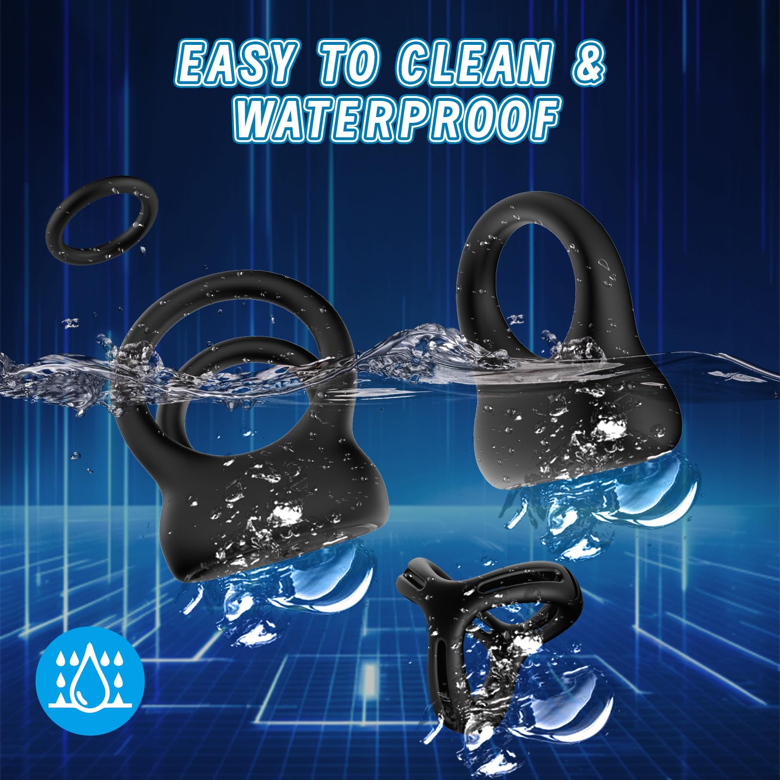 **Silicone Vibrating Cock Ring - Adjustable Penis Ring for Men, Enhances Erection & Lasts Longer | Strong Vibrations for Pleasure | Waterproof & Rechargeable Adult Sex Toy for Couples & Solo Play**    *(Use for enhanced pleasure, longer-lasting erections, and intense orgasms during solo play or couples' intimacy.)*
