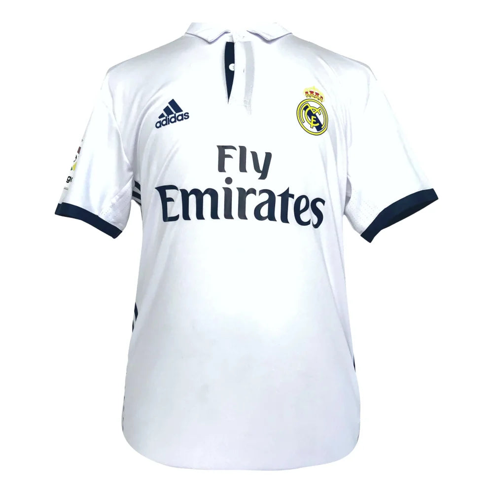 Authentic Karim Benzema Autographed Real Madrid Jersey with BAS COA - Signed Soccer Memorabilia for Collectors & Fans - Perfect for Display, Gifting & Sports Memorabilia Collections