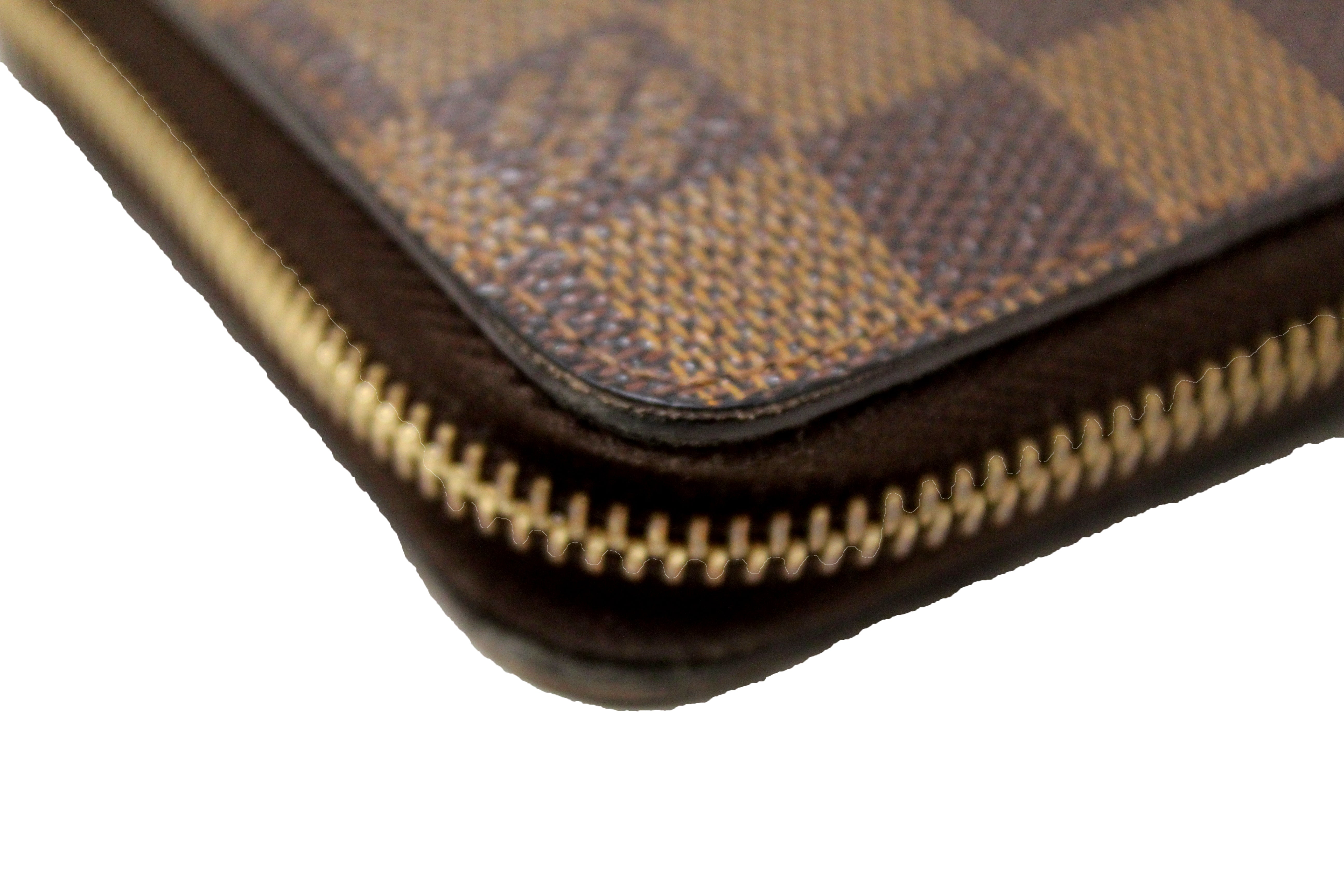 Authentic Louis Vuitton Damier Ebene Zippy Wallet for Women & Men | Genuine Leather Compact Zip Around Wallet | Perfect for Everyday Use, Travel & Gift Giving